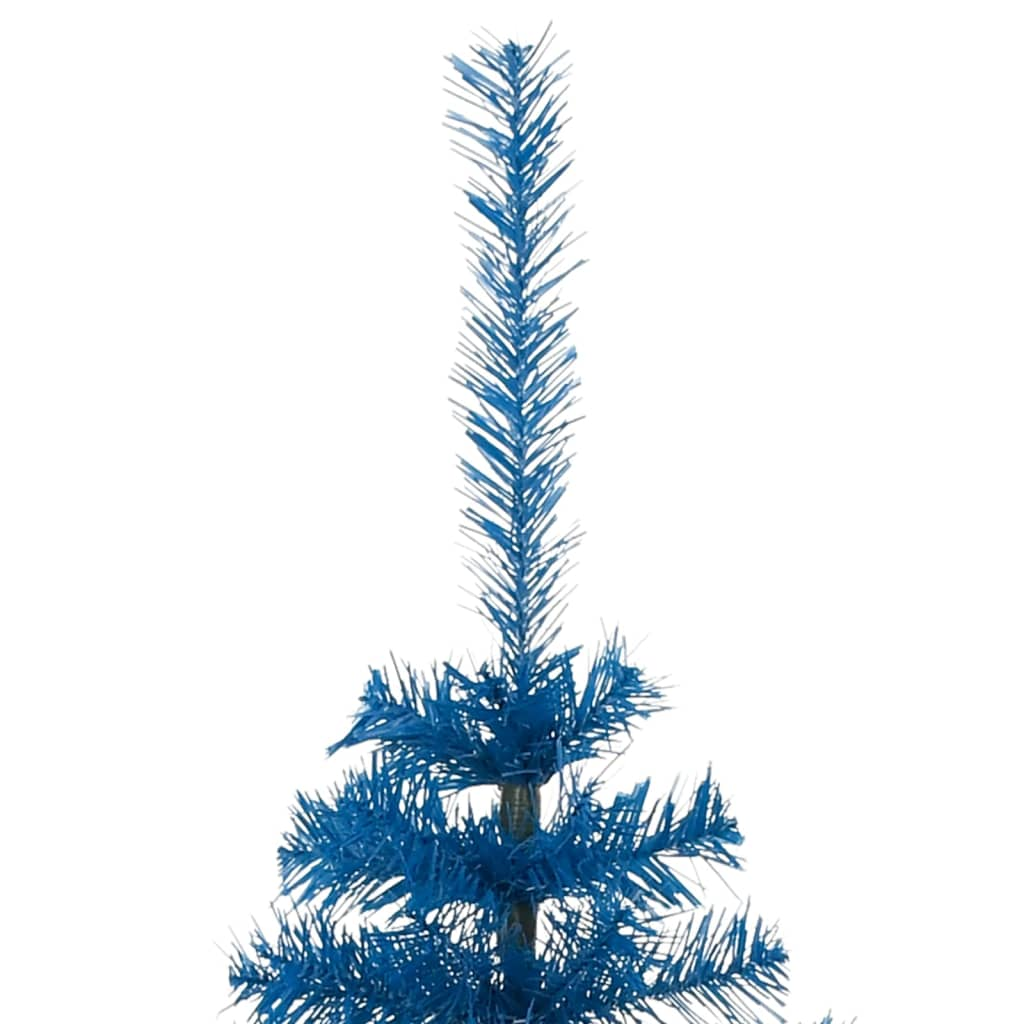 Artificial Half Christmas Tree with Stand Blue 5 ft PVC