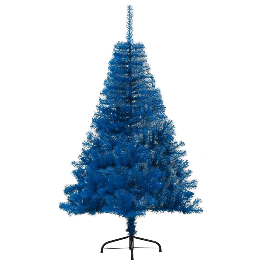 Artificial Half Christmas Tree with Stand Blue 4 ft PVC