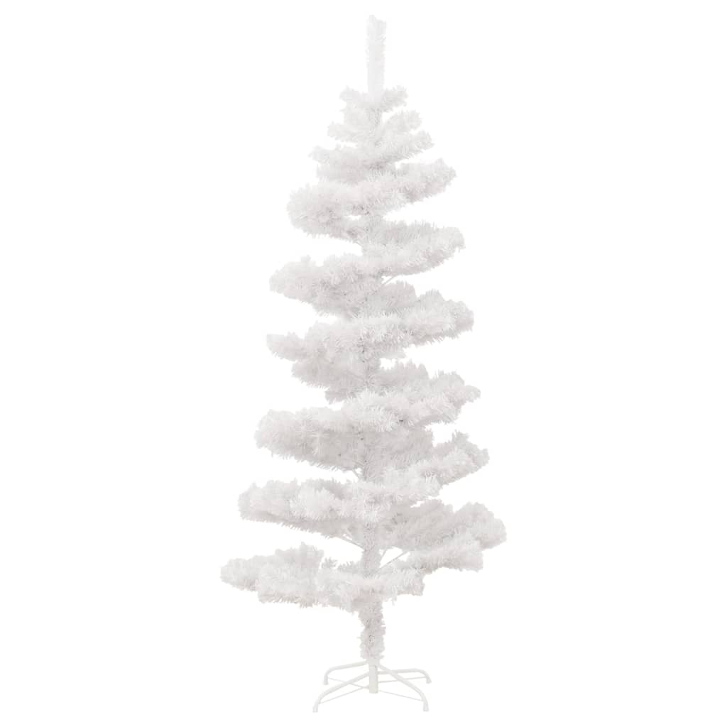 Swirl Pre-lit Christmas Tree with Stand White 5 ft PVC