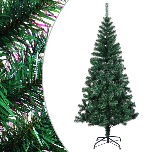 Artificial Christmas Tree with Iridescent Tips Green 6 ft PVC