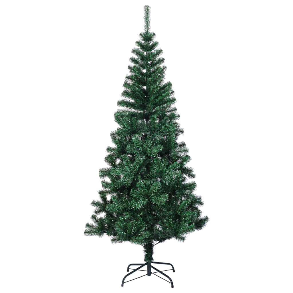 Artificial Christmas Tree with Iridescent Tips Green 6 ft PVC