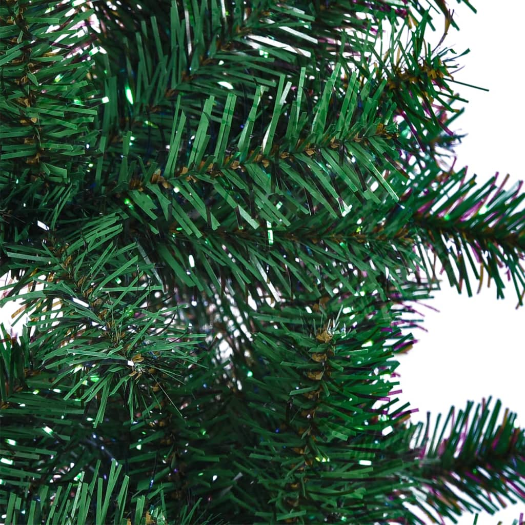 Artificial Christmas Tree with Iridescent Tips Green 6 ft PVC