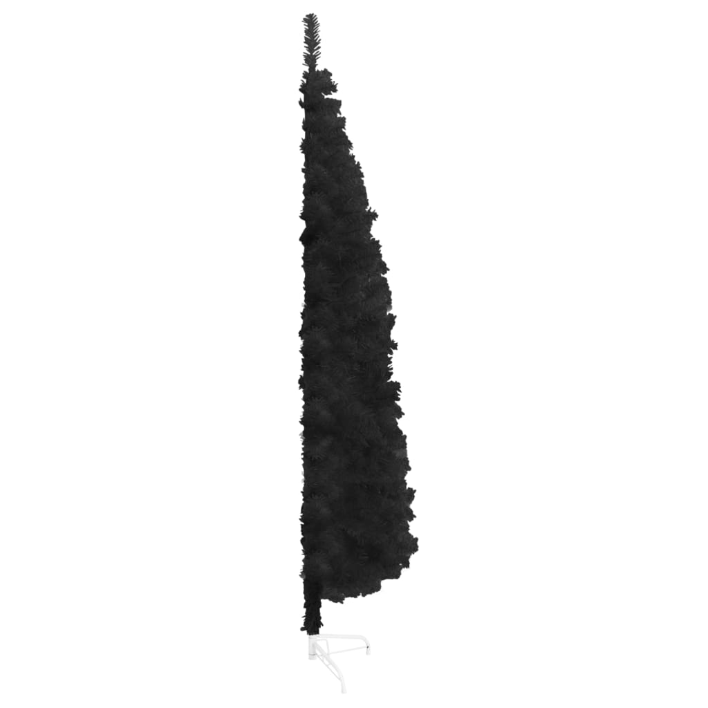 Slim Artificial Half Christmas Tree with Stand Black 5 ft