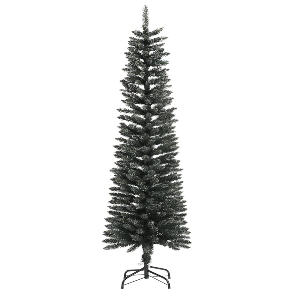 Artificial Slim Christmas Tree with Stand Green 5 ft PVC