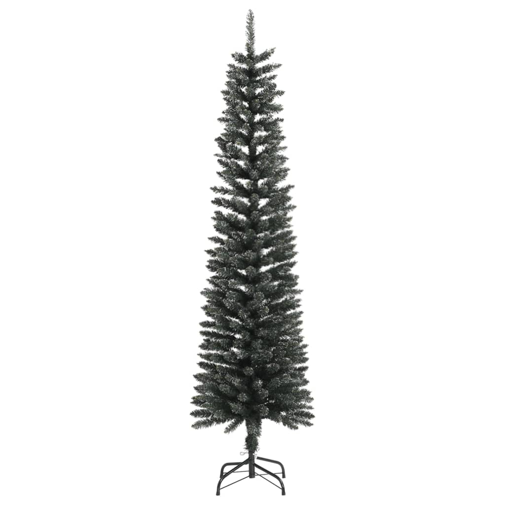 Artificial Slim Christmas Tree with Stand Green 6 ft PVC