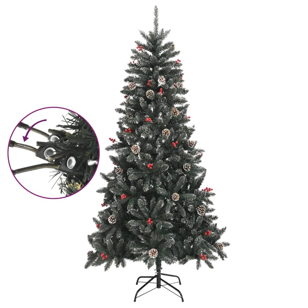 vidaXL Artificial Christmas Tree with Stand Green 82.7" PVC