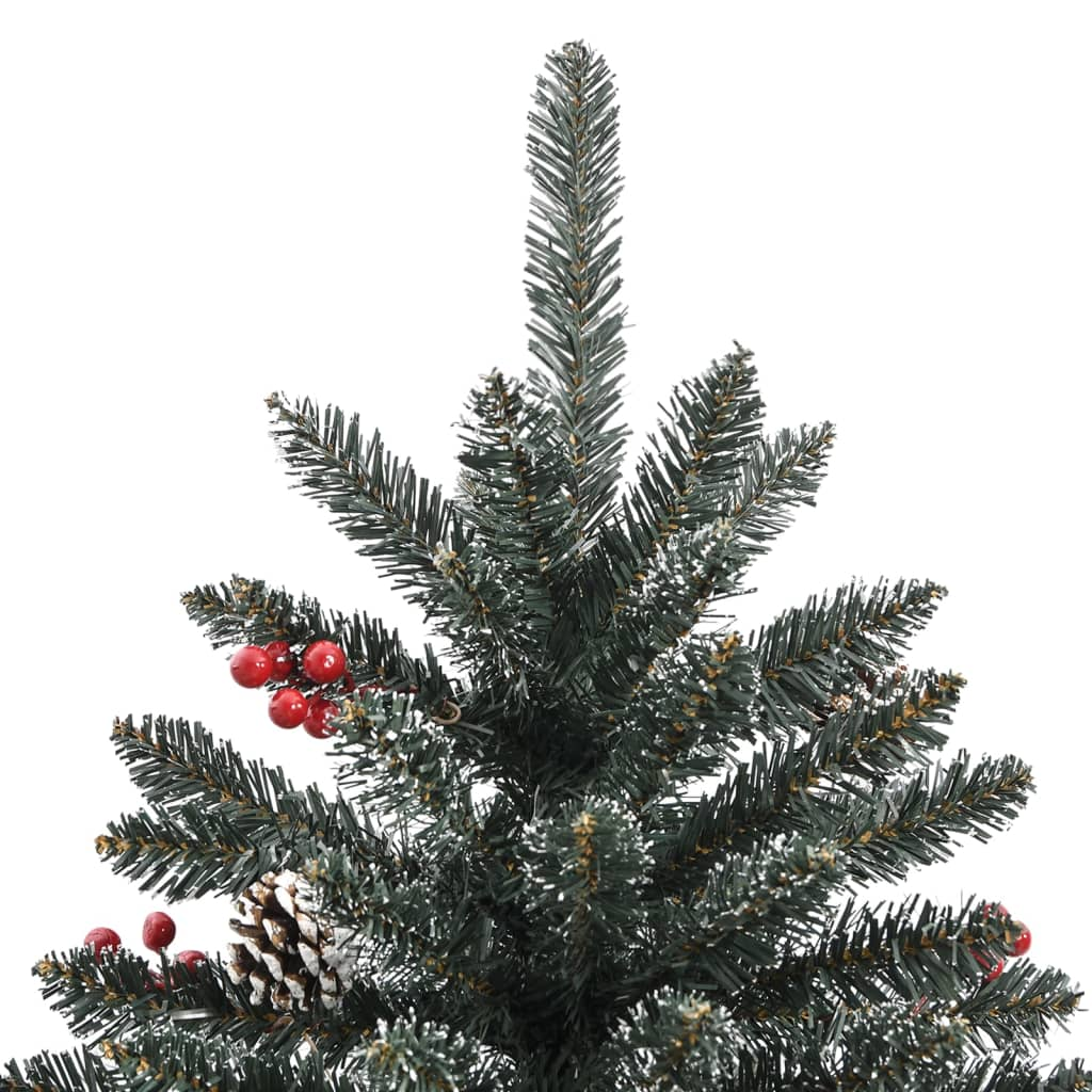 vidaXL Artificial Christmas Tree with Stand Green 82.7" PVC