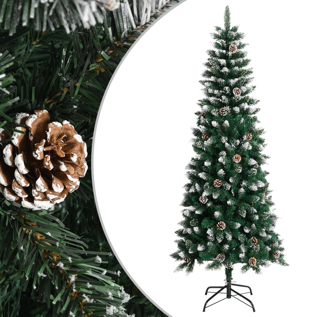 vidaXL Artificial Christmas Tree with Stand Green 82.7" PVC