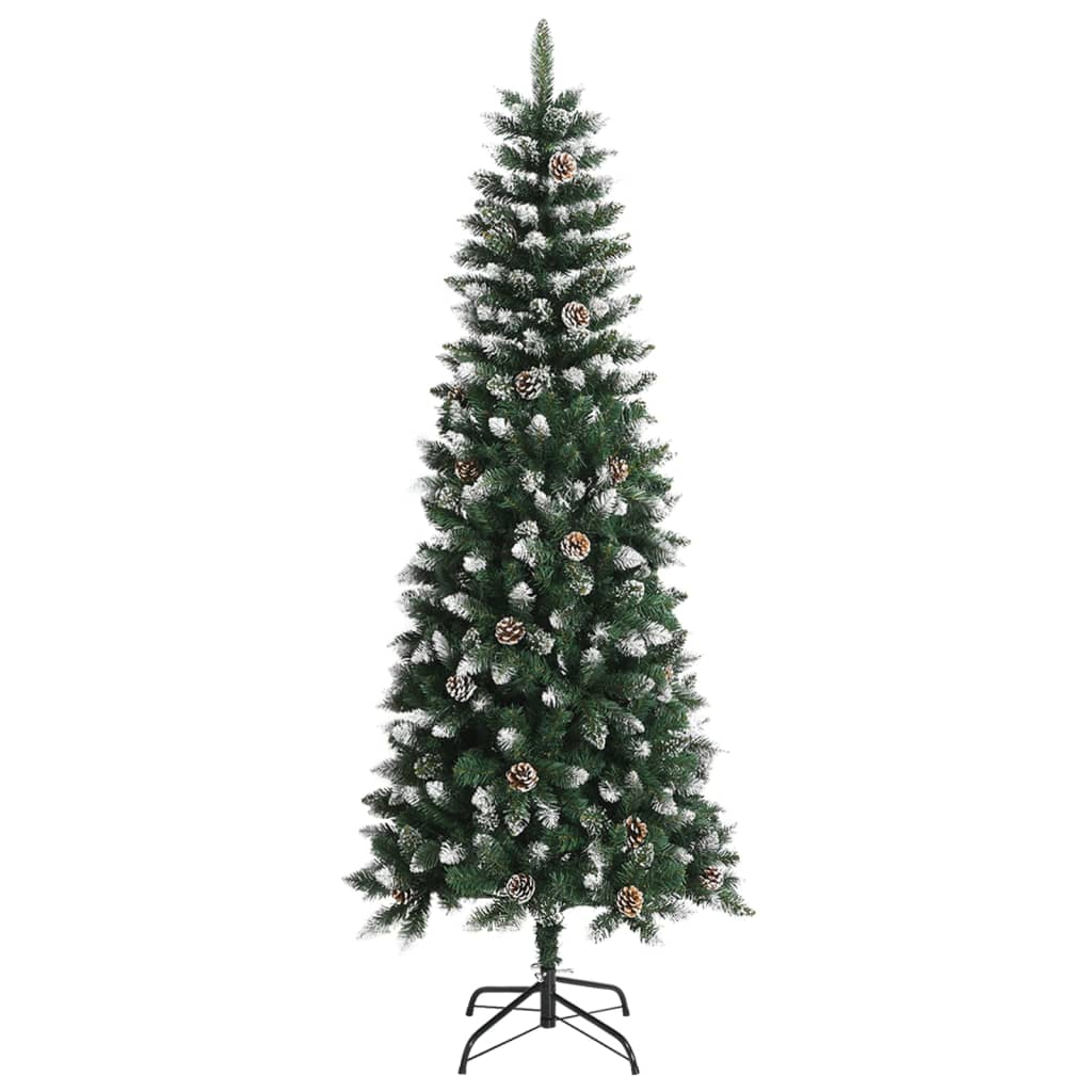 vidaXL Artificial Christmas Tree with Stand Green 82.7" PVC