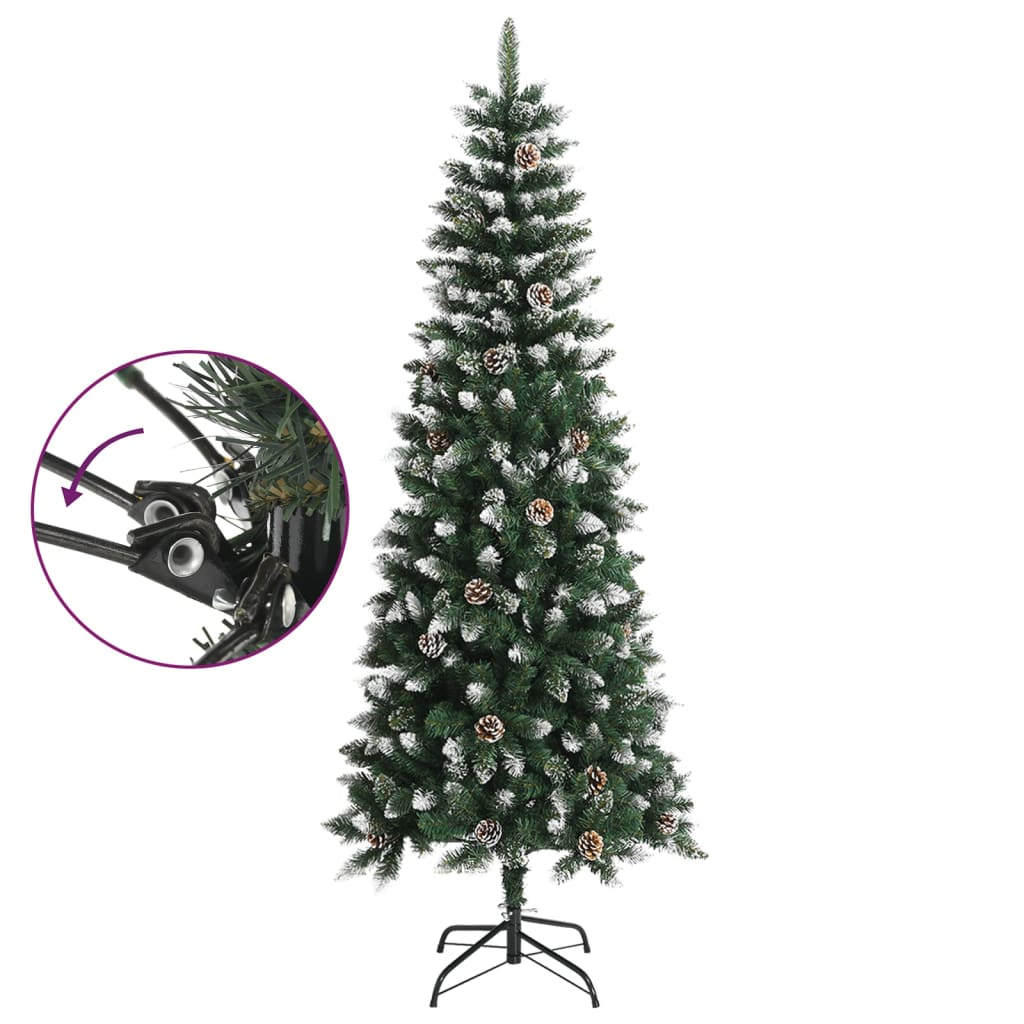 vidaXL Artificial Christmas Tree with Stand Green 82.7" PVC