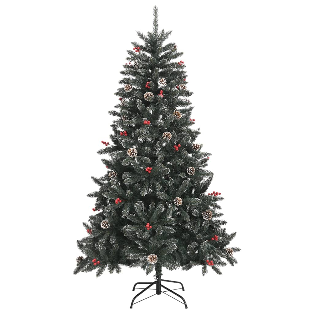 vidaXL Artificial Christmas Tree with Stand Green 59.1" PVC