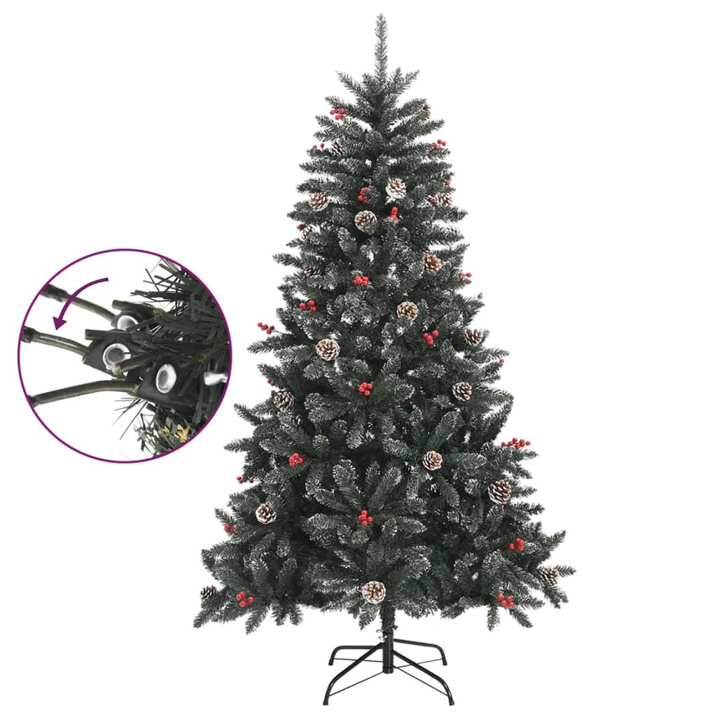 vidaXL Artificial Christmas Tree with Stand Green 59.1" PVC