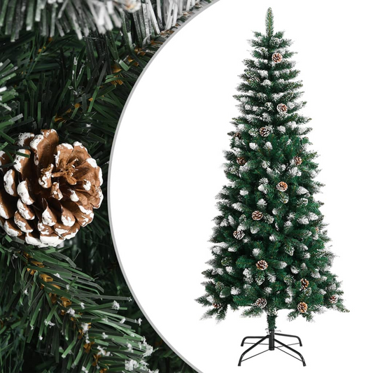 vidaXL Artificial Christmas Tree with Stand Green 59.1" PVC