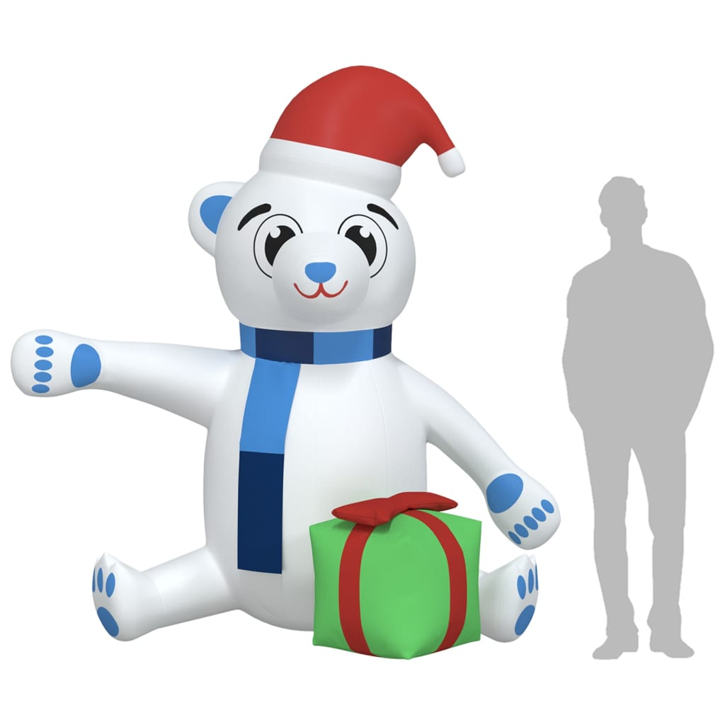 Christmas Inflatable Teddy Bear LED 94.5"