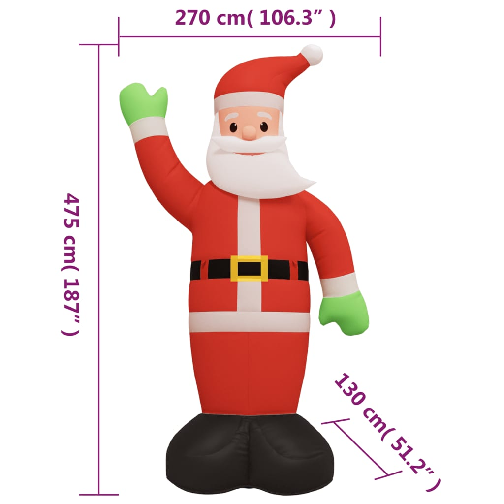 Inflatable Santa Claus with LEDs 16 ft