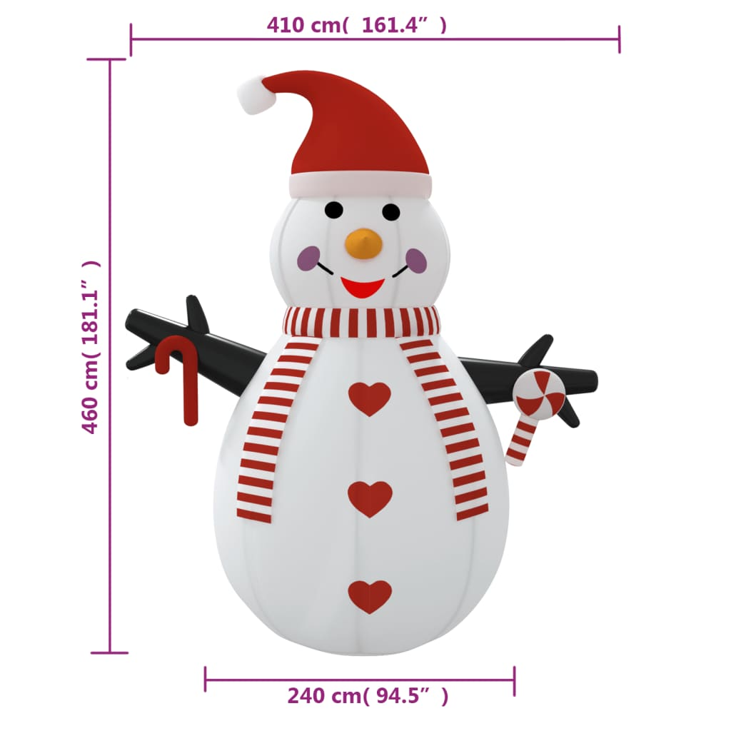 Inflatable Snowman with LEDs 15 ft