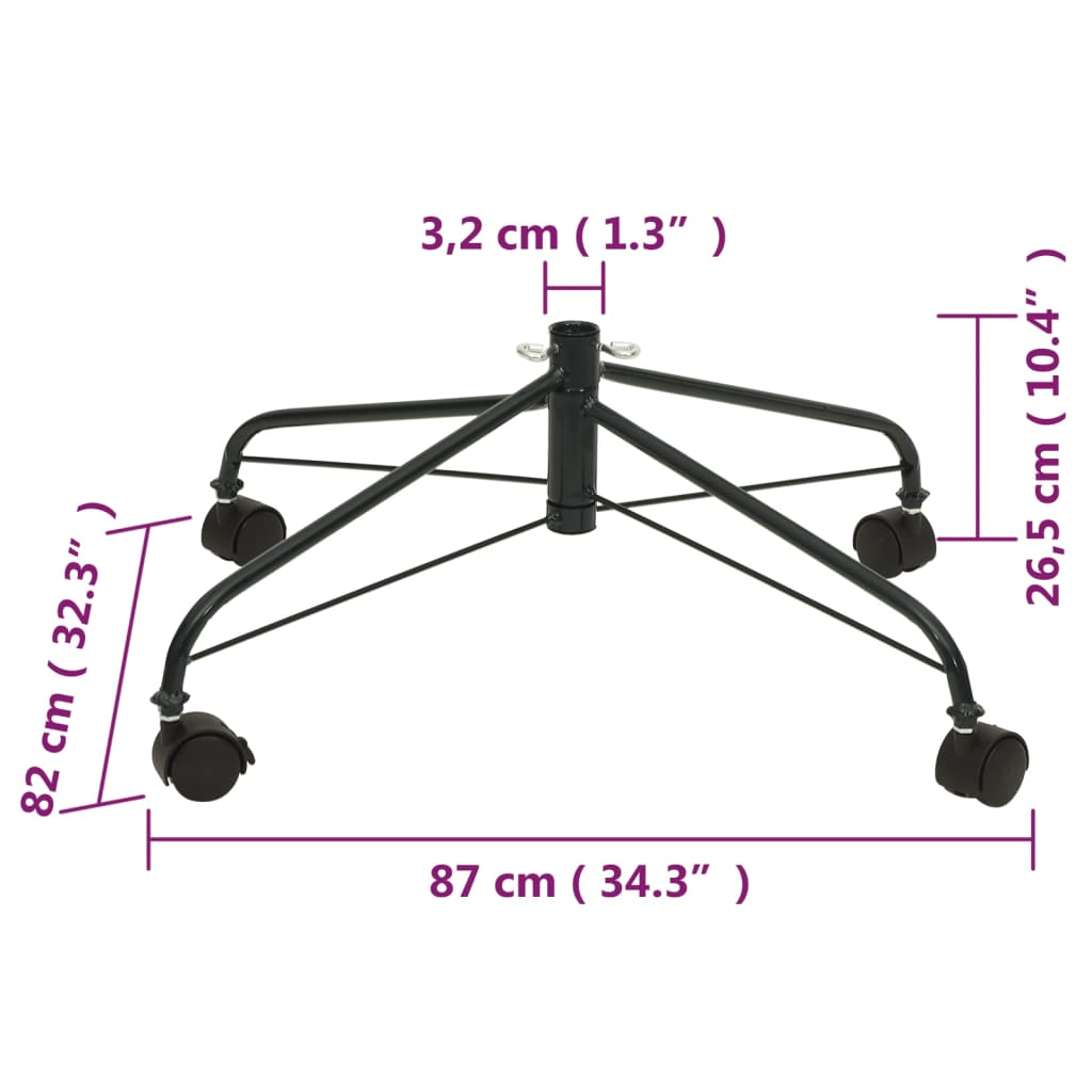 Christmas Tree Stand with Wheels 3x3x1 ft