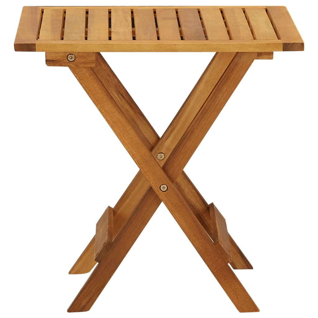 vidaXL Bistro Table 18.1"x18.1"x18.5" Solid Acacia Wood