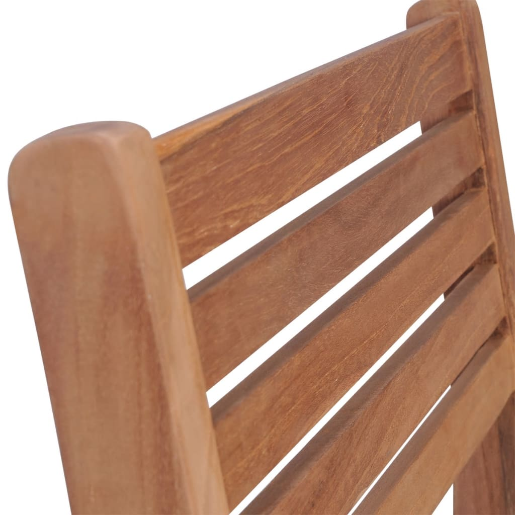 vidaXL Stackable Patio Chairs 4 pcs Solid Teak Wood