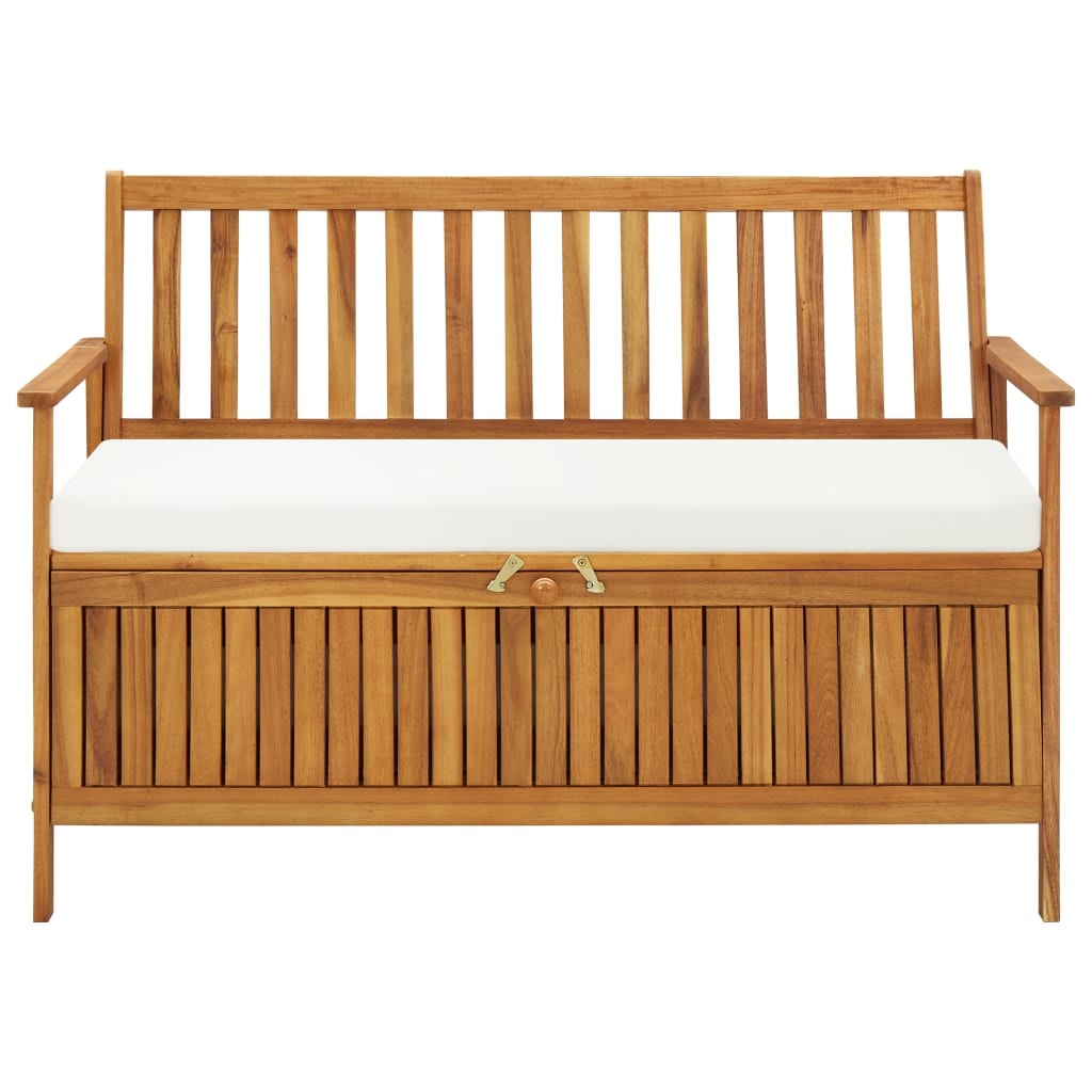 vidaXL Patio Storage Bench Solid Acacia Wood 47.2"x24.8"x33.1"