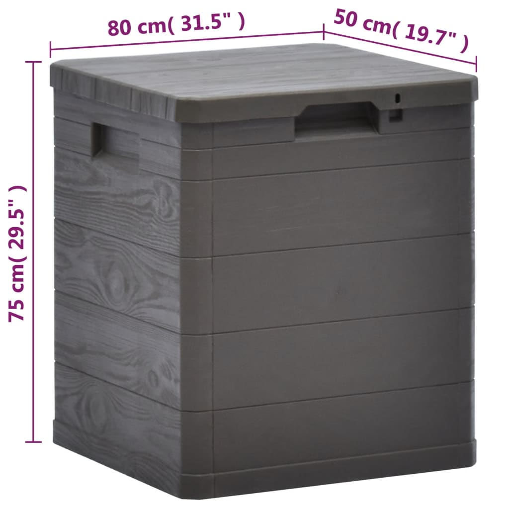 vidaXL Patio Storage Box 23.8 gal Brown