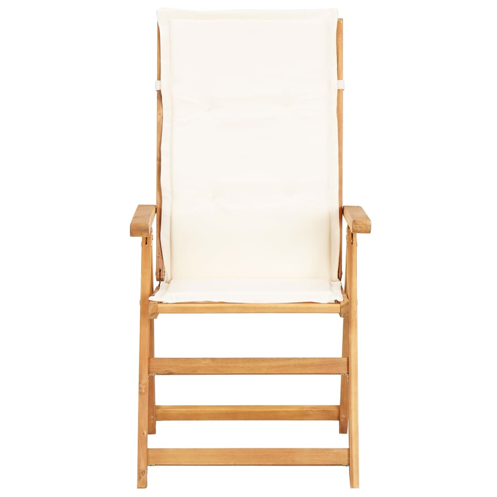 vidaXL Reclining Patio Chairs 2 pcs Brown Solid Acacia Wood