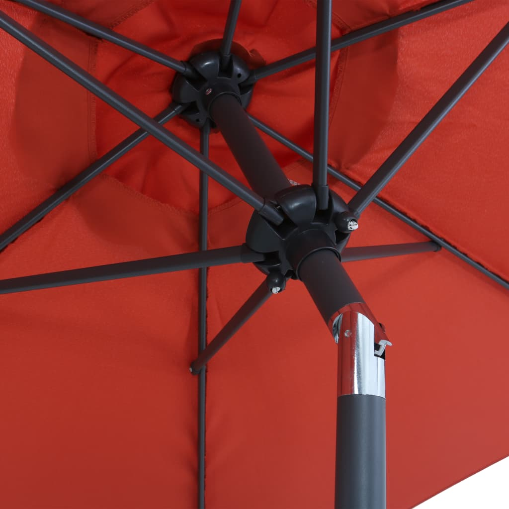 vidaXL Parasol Terracotta 78.7"x88.2" Aluminum