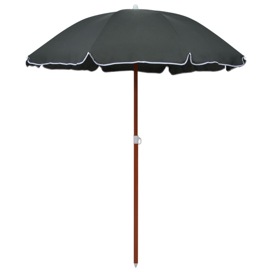 vidaXL Parasol with Steel Pole 70.9" Anthracite