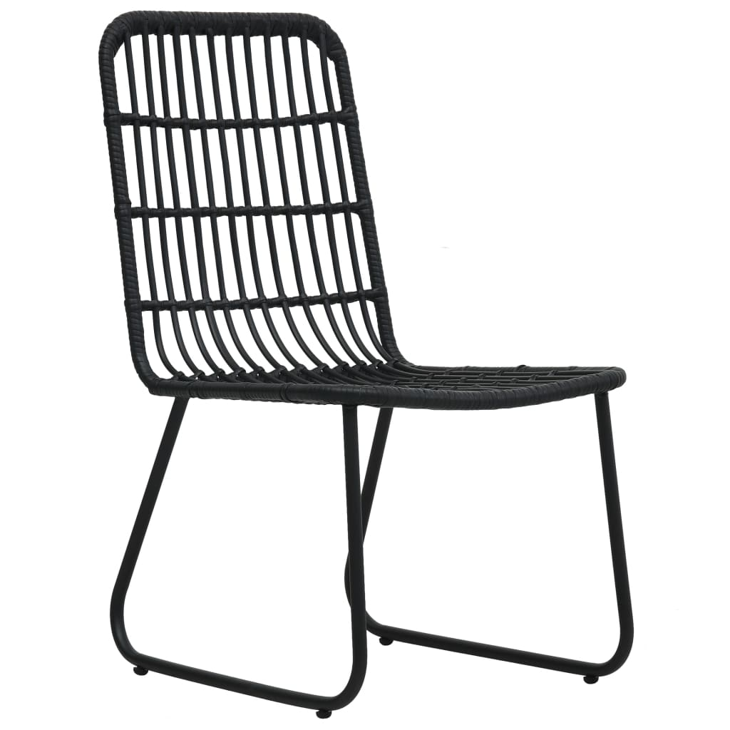 vidaXL 3 Piece Bistro Set Poly Rattan Black