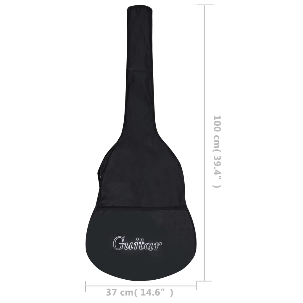 Guitar Bag for 4/4 Classical Guitar Black 39.4"x14.6" Fabric