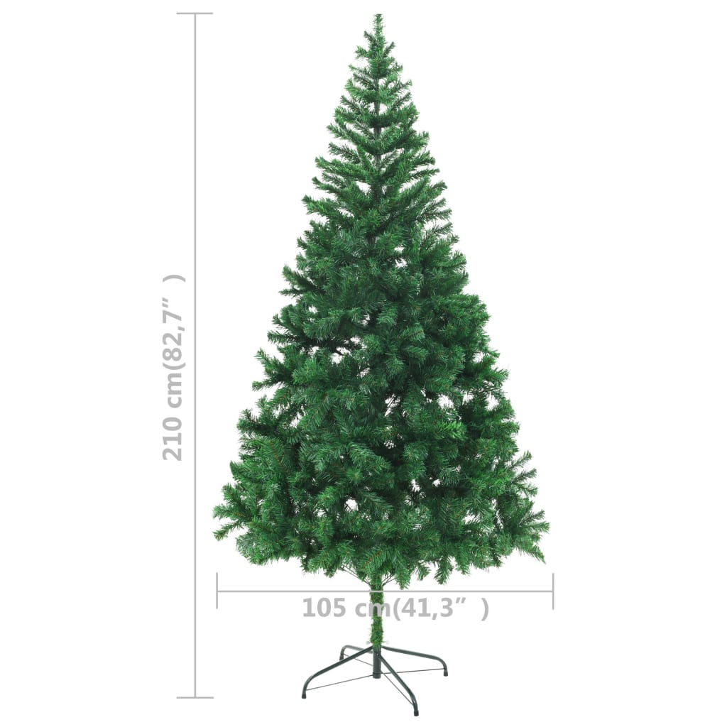 Artificial Christmas Tree with Steel Stand 7 ft 910 Branches