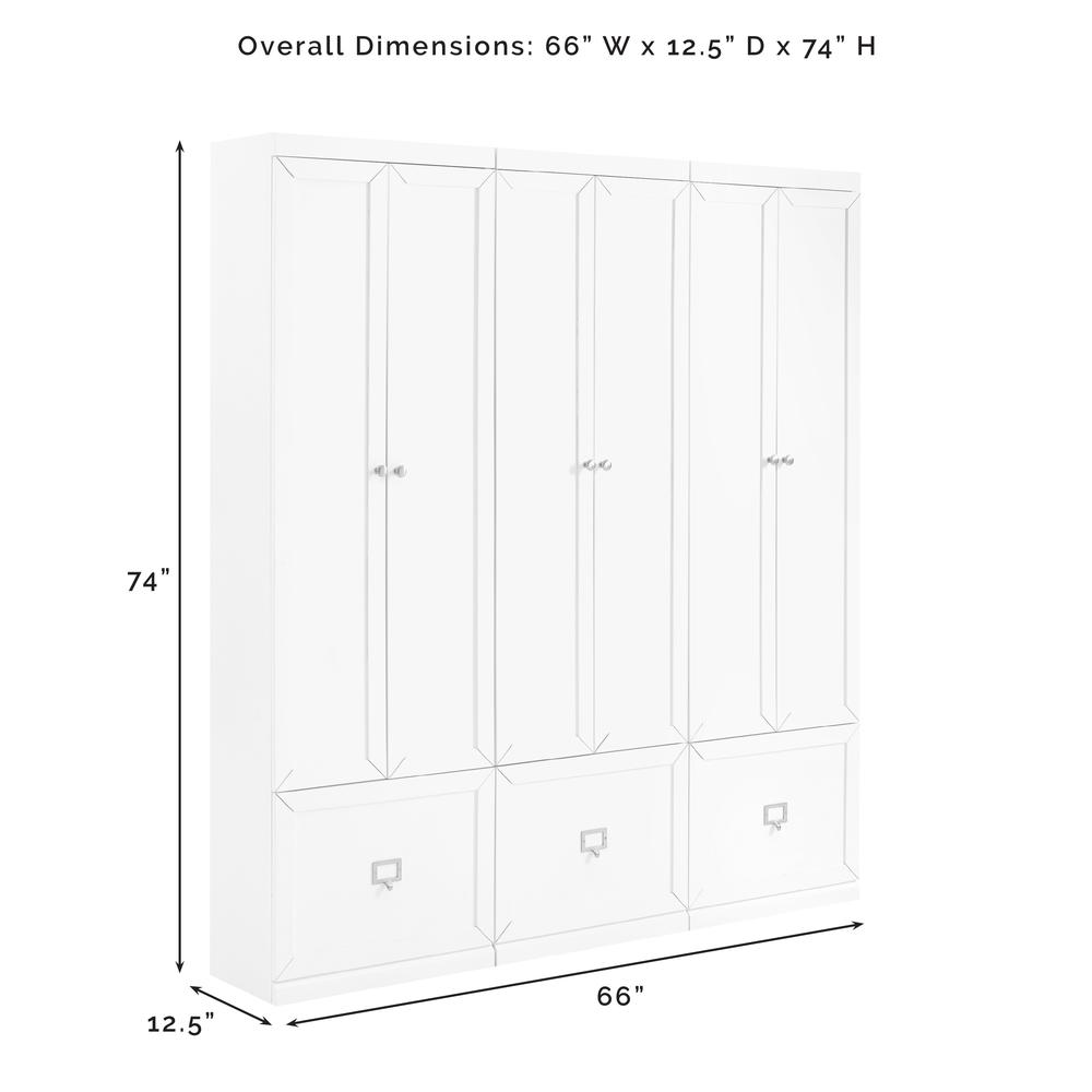 Harper 3Pc Entryway Set White - 3 Pantry Closets