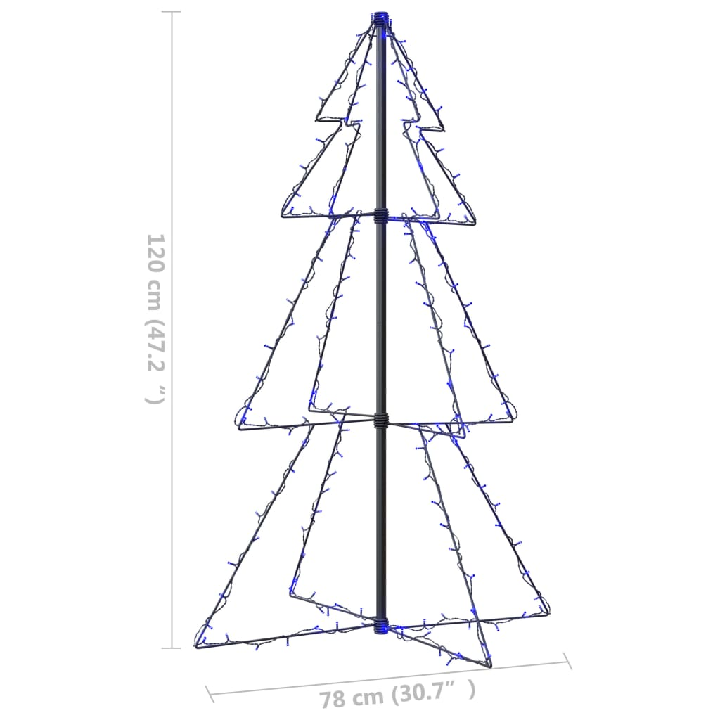 Christmas Cone Tree 160 LEDs Indoor and Outdoor 3x4 ft