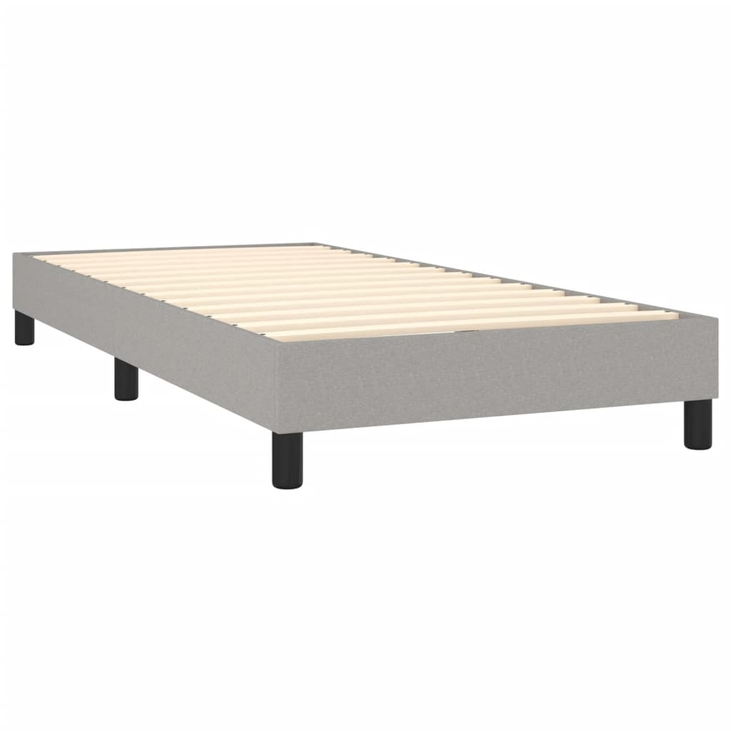 vidaXL Box Spring Bed with Mattress Light Gray 39.4"x79.9" Twin XL Fabric