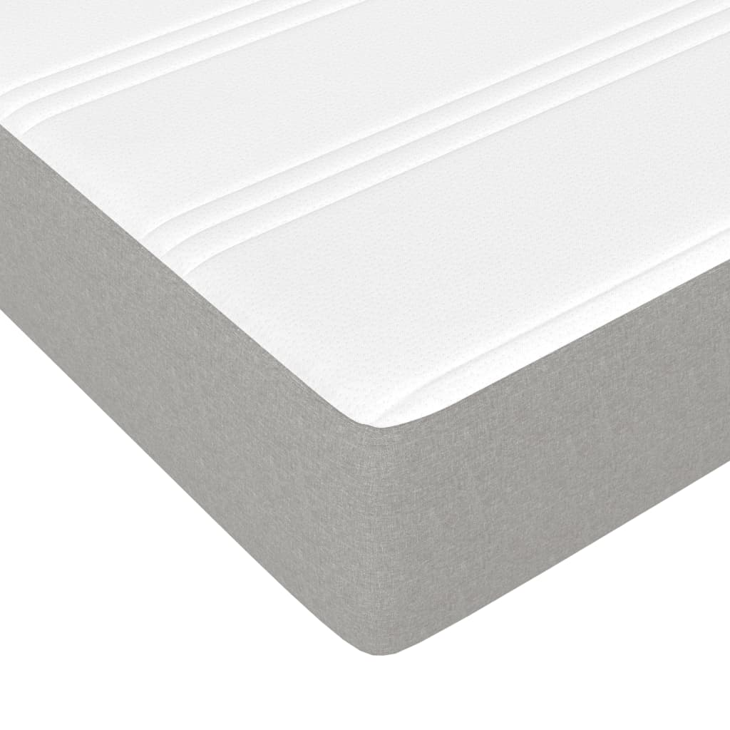 vidaXL Pocket Spring Bed Mattress Light Gray 72"x83.9"x7.9" California King Fabric