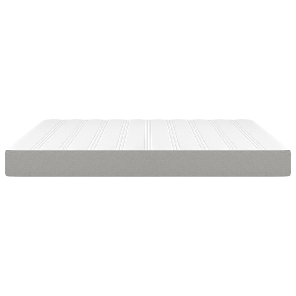 vidaXL Pocket Spring Bed Mattress Light Gray 76"x79.9"x7.9" King Fabric