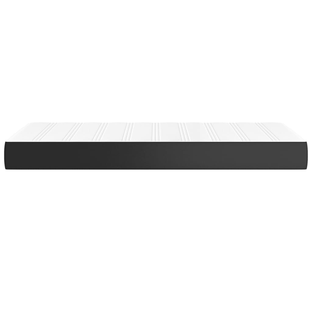 vidaXL Pocket Spring Bed Mattress Black 39.4"x79.9"x7.9" Twin XL Faux Leather