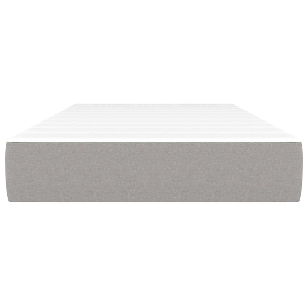 vidaXL Pocket Spring Bed Mattress Light Gray 39.4"x79.9"x7.9" Twin XL Fabric