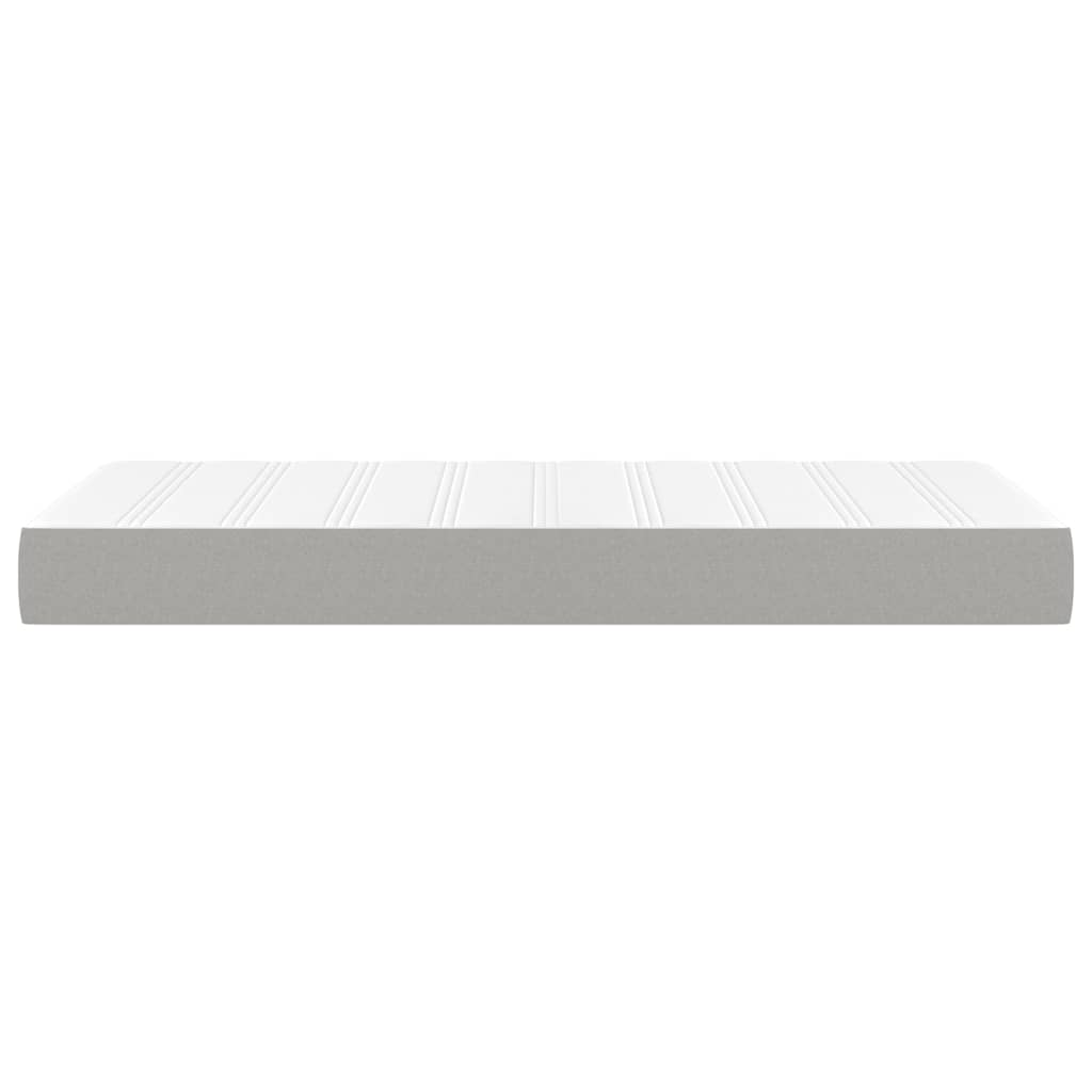 vidaXL Pocket Spring Bed Mattress Light Gray 39.4"x79.9"x7.9" Twin XL Fabric