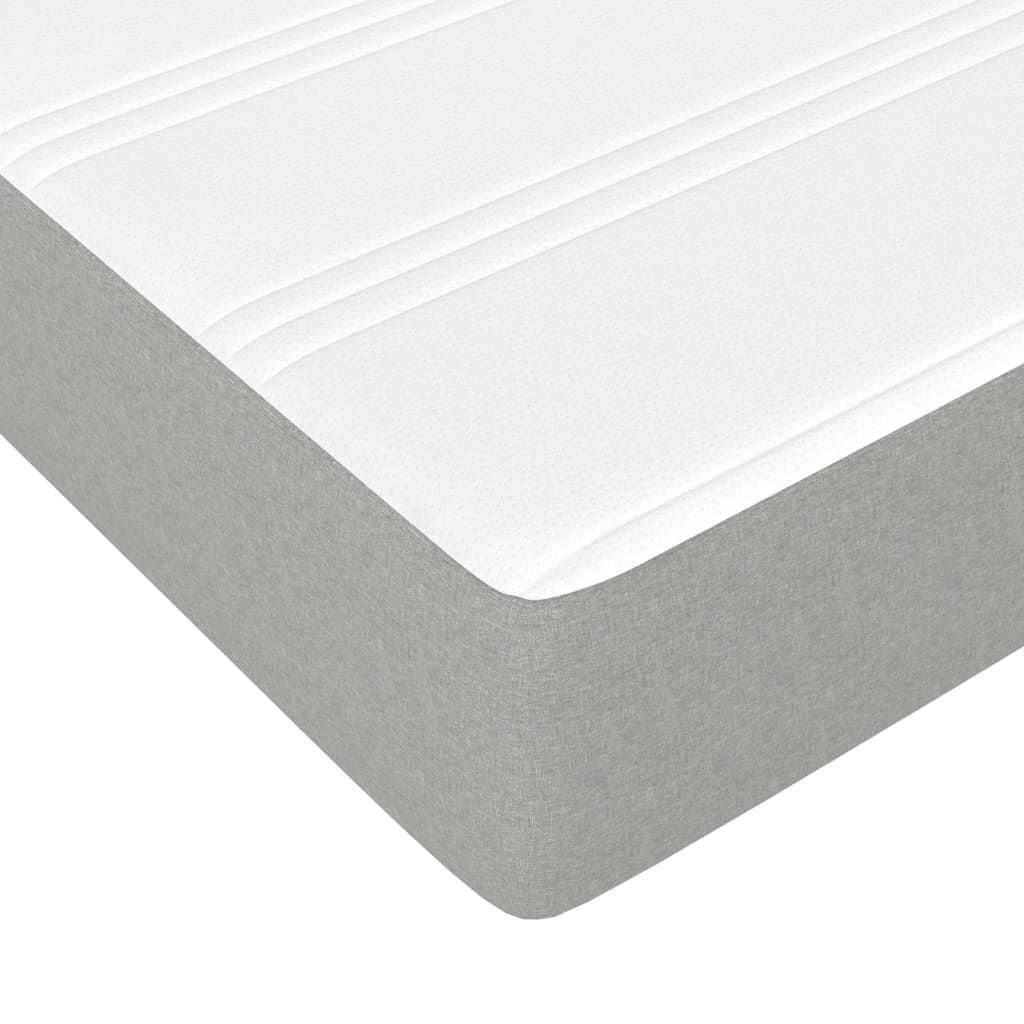 vidaXL Pocket Spring Bed Mattress Light Gray 39.4"x79.9"x7.9" Twin XL Fabric