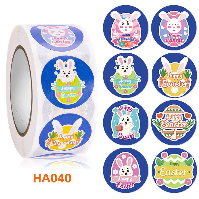 Easter Rabbit Egg Cartoon Decoration Reusable Adhesive Sticker