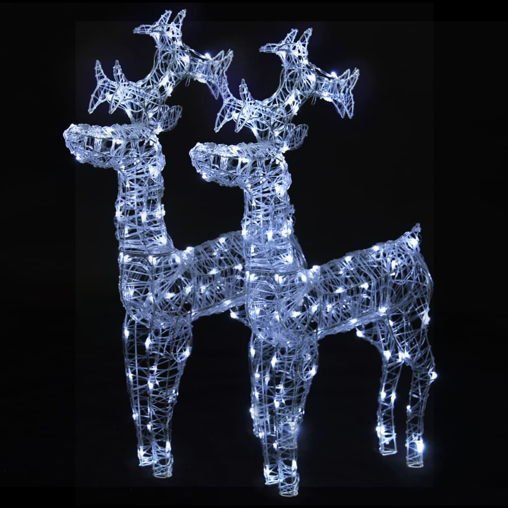 Reindeer Christmas Decorations 2 pcs 23.6"x6.3"x39.4" Acrylic