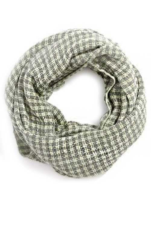 Cotton Blend Loose Knit Infinity Winter Scarf