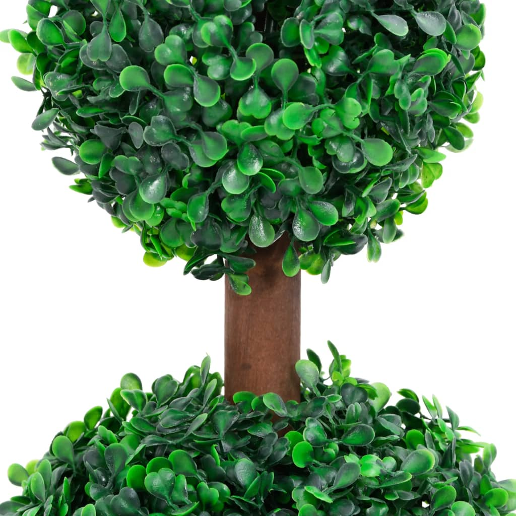 vidaXL Artificial Boxwood Plant with Pot Ball Shaped Green 23.6"