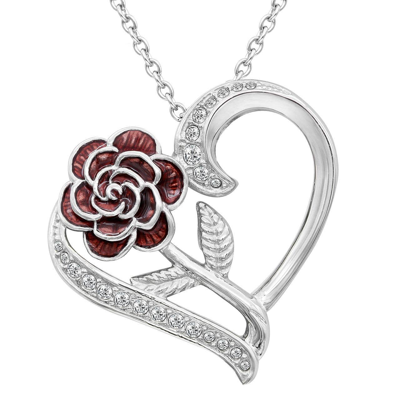 Rosa Dell' Amore Heart Necklace