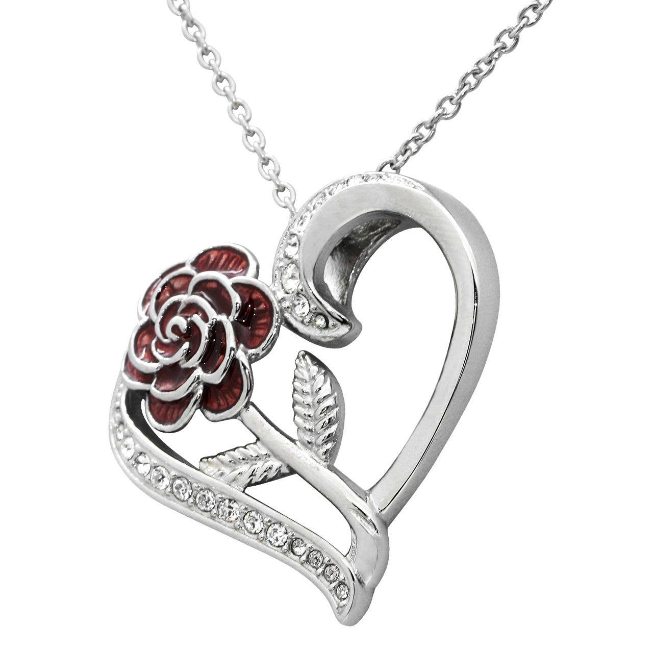 Rosa Dell' Amore Heart Necklace