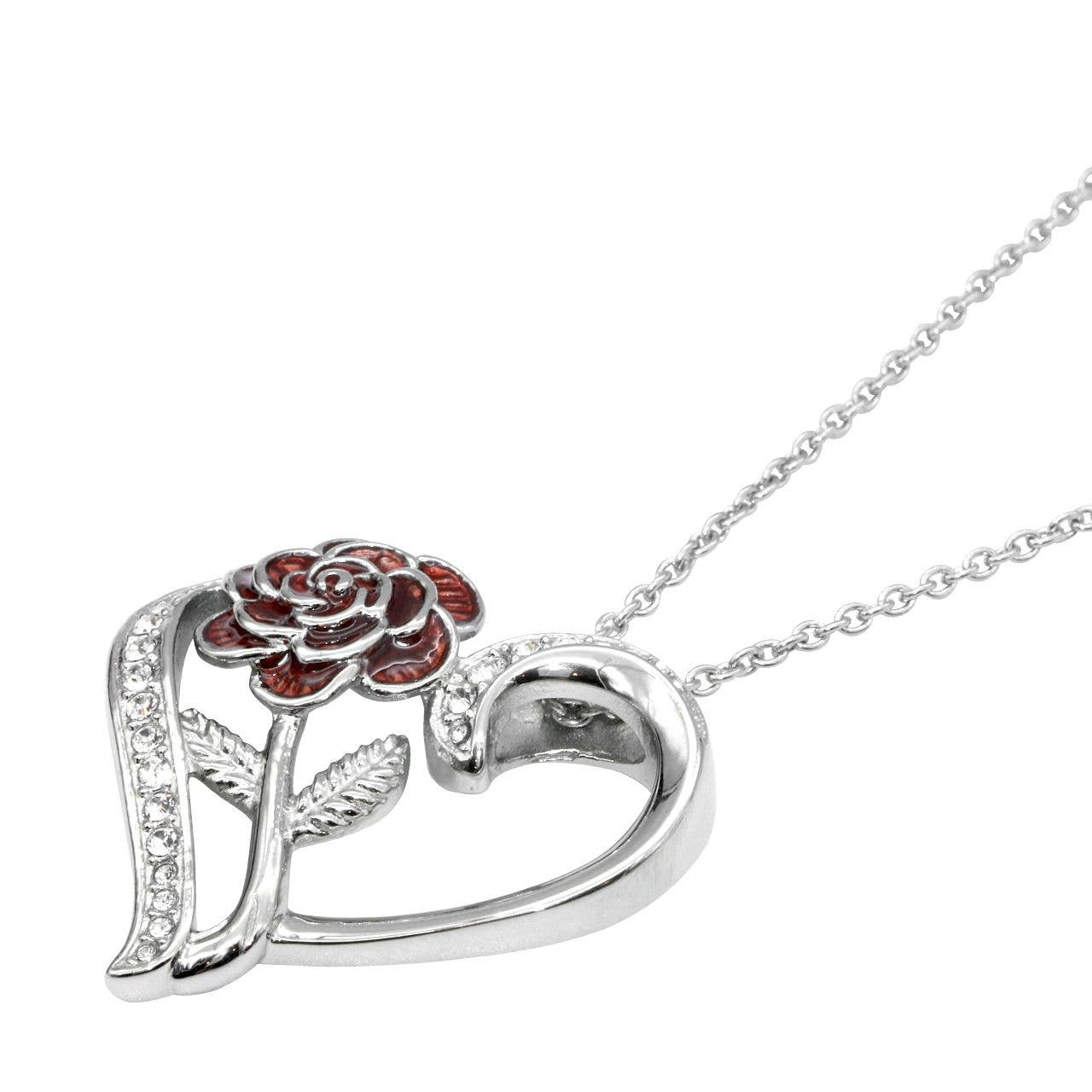 Rosa Dell' Amore Heart Necklace