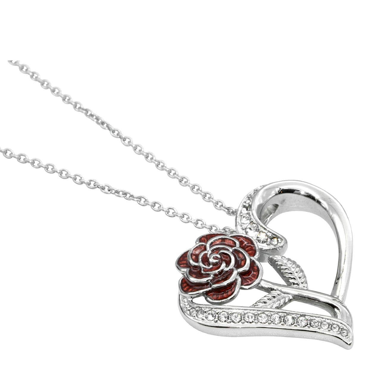 Rosa Dell' Amore Heart Necklace