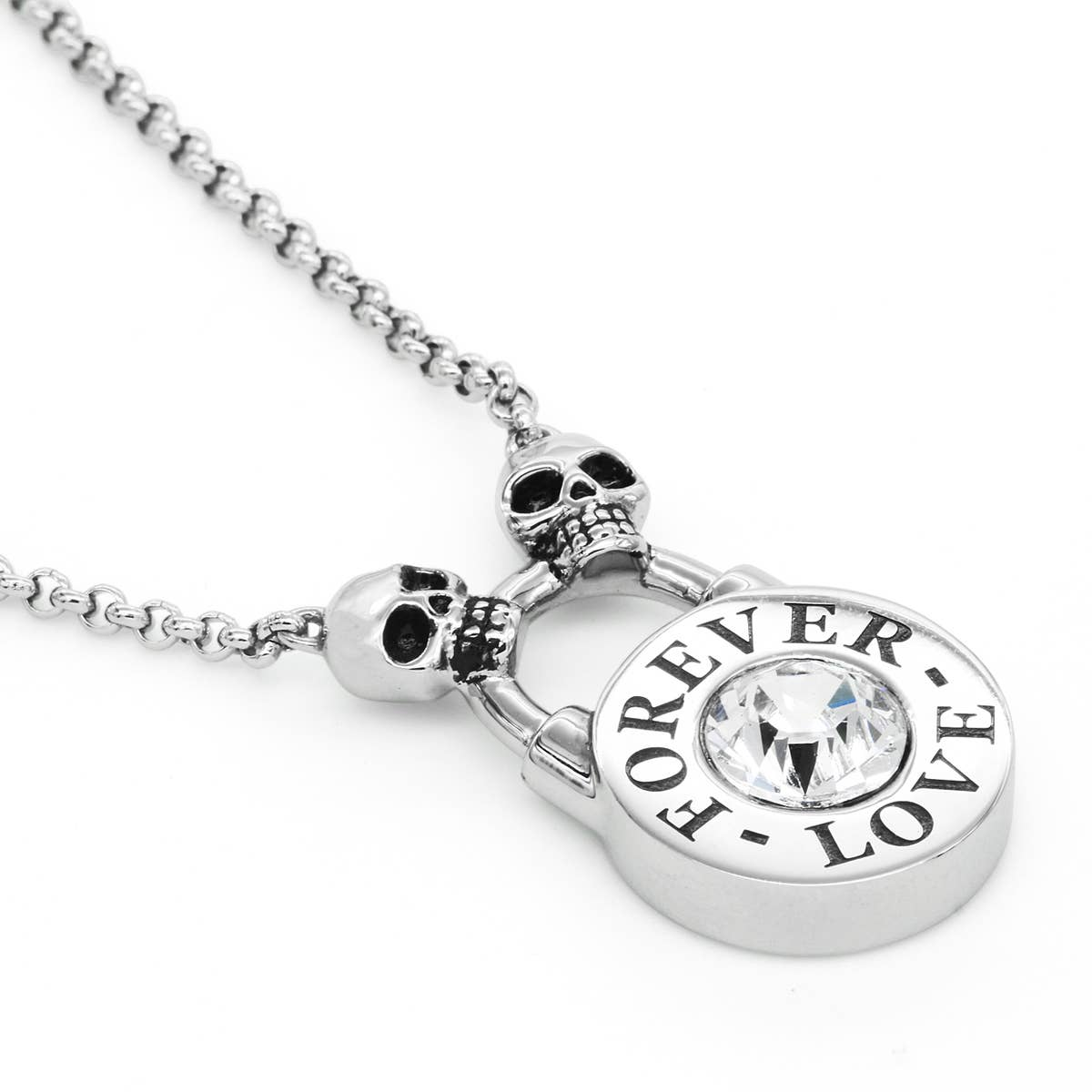 Controse Skull Lock Necklace - Forever Love