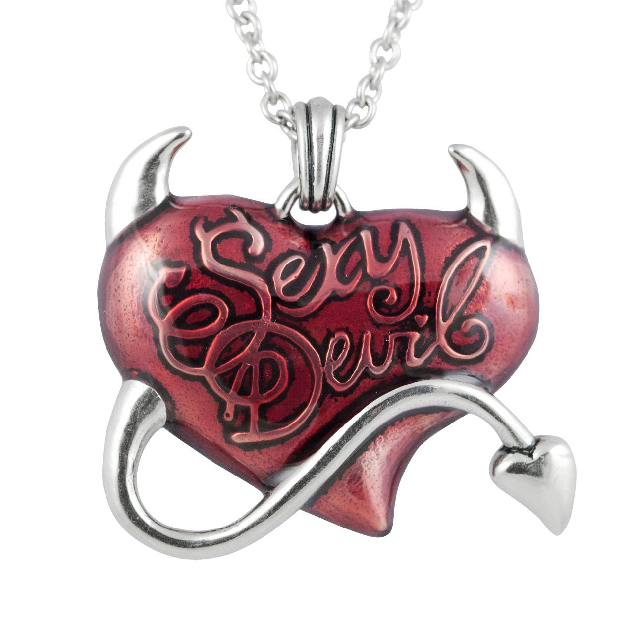 Controse Sexy Devil Red Heart Necklace